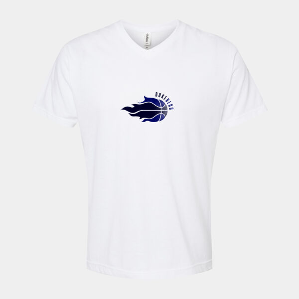 Logo w/QR - Unisex Poly-Rich V-Neck T-Shirt Thumbnail